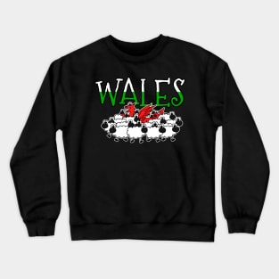 St David's Day Welsh Dragon Sheep Wales Funny Crewneck Sweatshirt